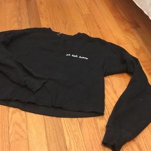 Cropped "uh huh honey" brandy Melville sweater